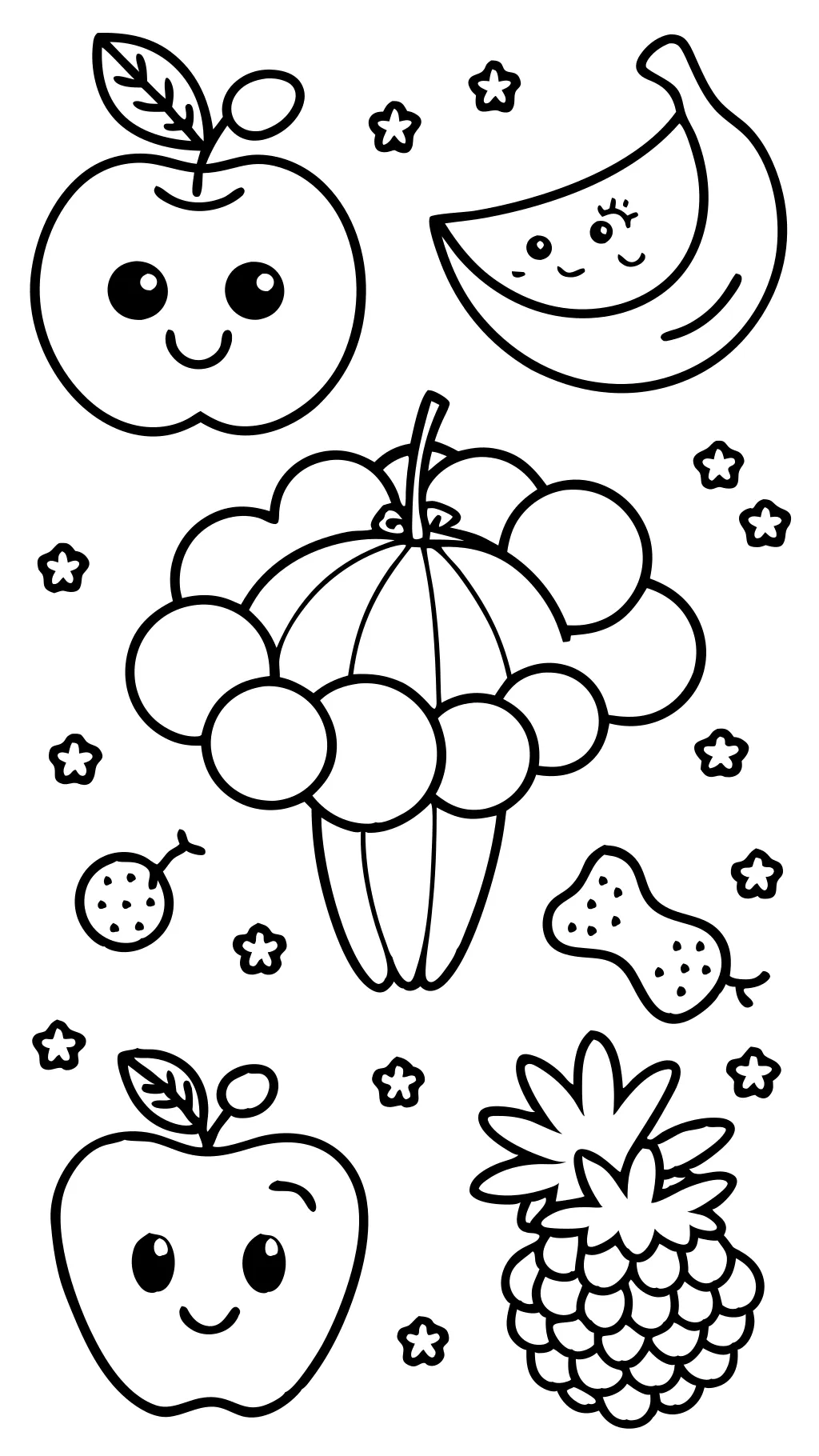 coloring pages fruits vegetables